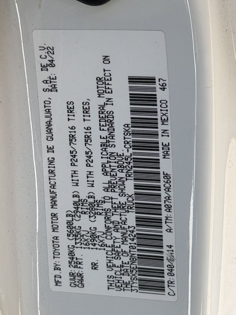 2022 Toyota Tacoma SR