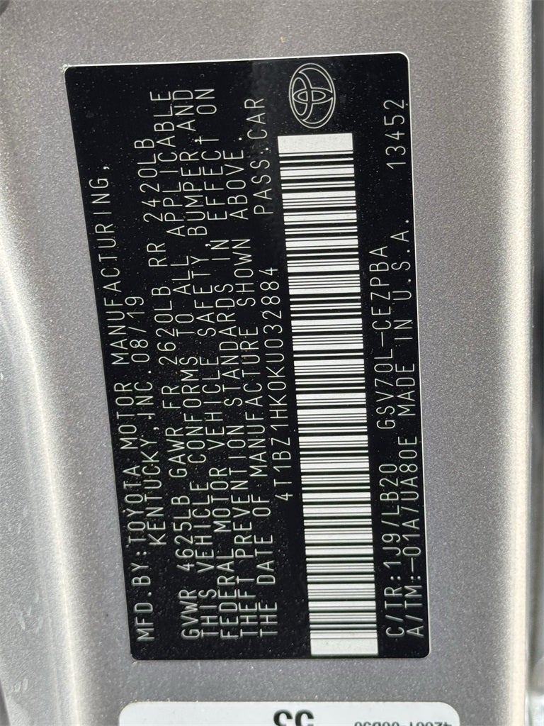 2019 Toyota Camry XSE V6