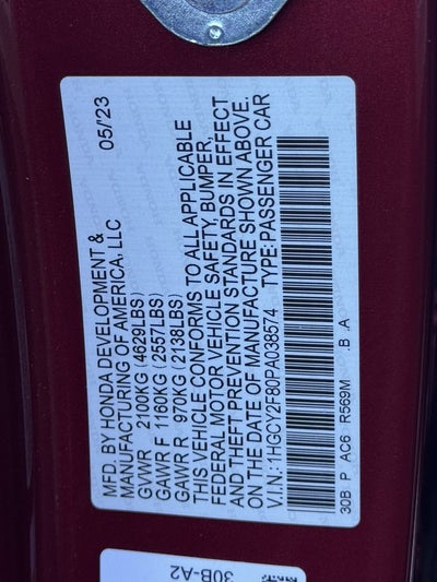 2023 Honda Accord Hybrid Touring