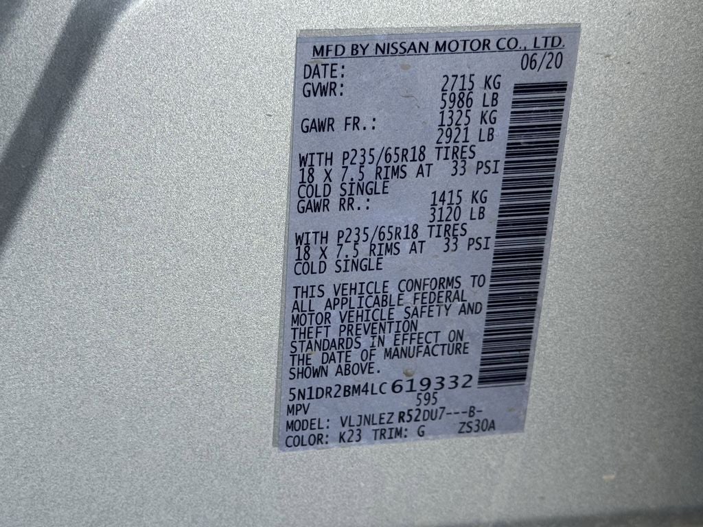 2020 Nissan Pathfinder SV