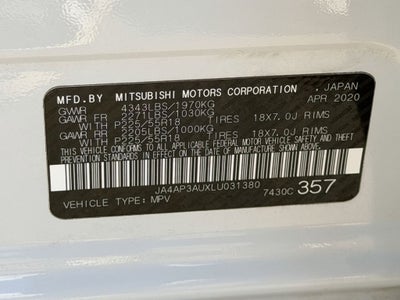 2020 Mitsubishi Outlander Sport 2.0 ES
