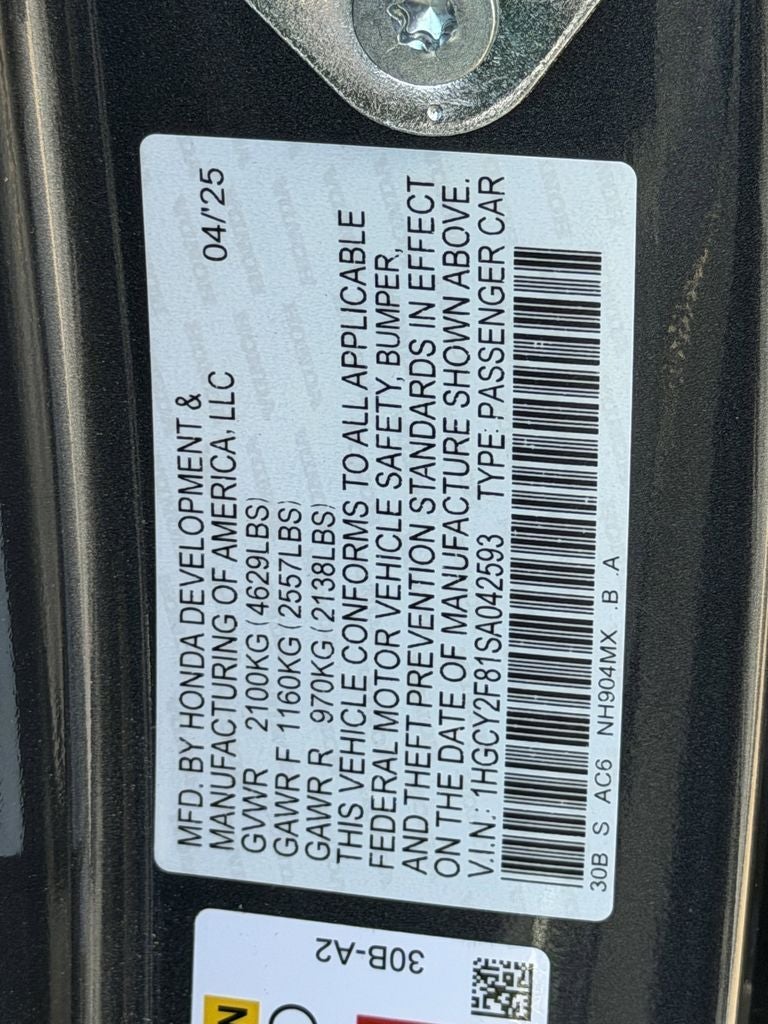 2025 Honda Accord Hybrid Touring