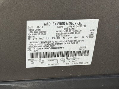 2018 Ford Explorer XLT